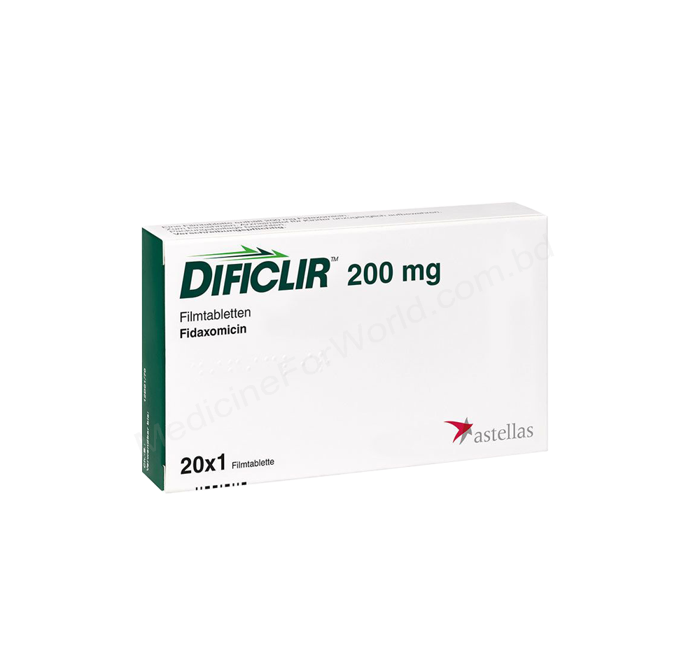 Dificlir- Родовое фидаксомицин- Astellas Pharma