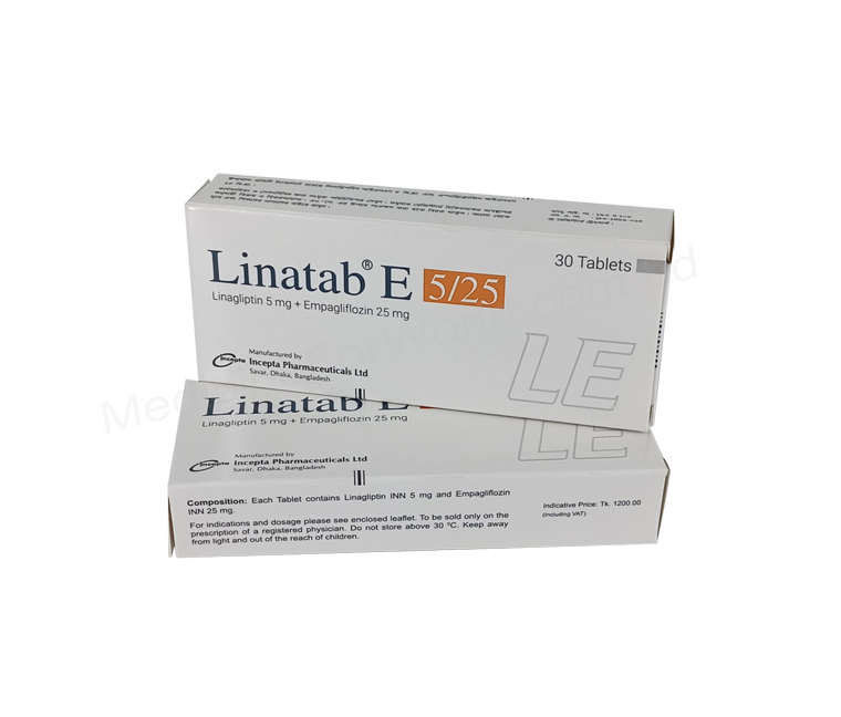 Linatab E- Generic Linagliptin + Empagliflozin- Incepta Pharma